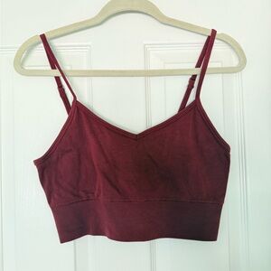 Burgundy Bralette with adjustable straps XXL -fits like XL.
